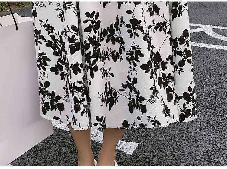 Black White Floral Patchwork Embroidery Maternity Summer Dress HubbleBubble Sleeve High Waist Pregnancy Dress Pregnant Woman J220628