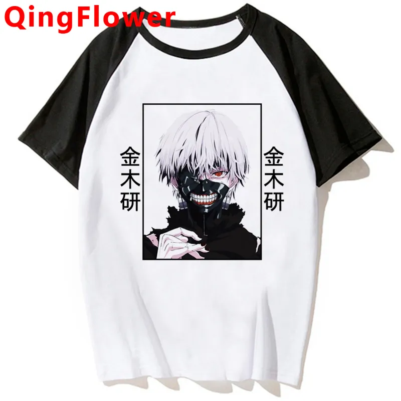 Japanse Anime Kaneki Ken Y2k Tokyo Ghoul T-shirt Mannen Kawaii Manga Grafische Tees Mode T-shirt Zomer 90 S tops T-shirt Mannelijke 220618