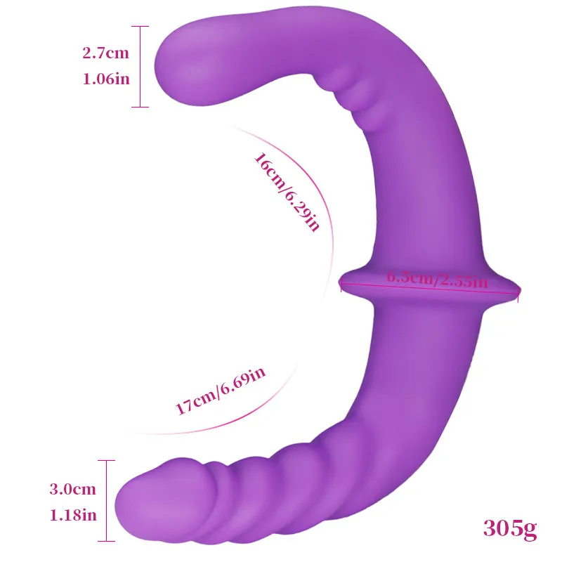 Doppio dildo stimolante clitoride ano vagina massaggio g spot pene senza spalline strapon sexy giocattoli donne lesbiche