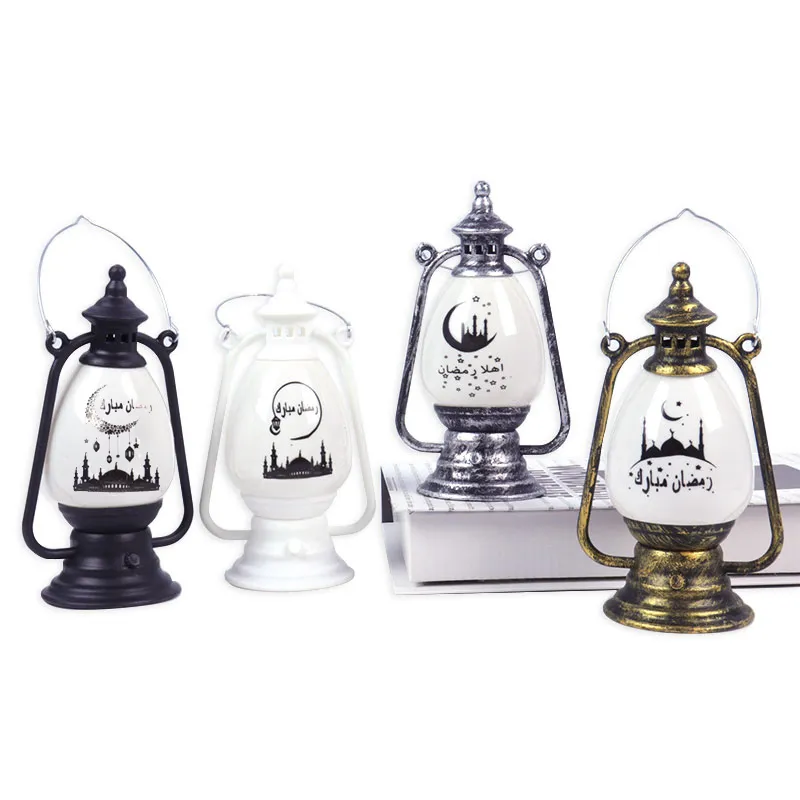 Ramadan Decoratie LED Lichten Oil Lantaarns Eid Mubarak Festival Lamp Kareem Desktop Alfitr 220815