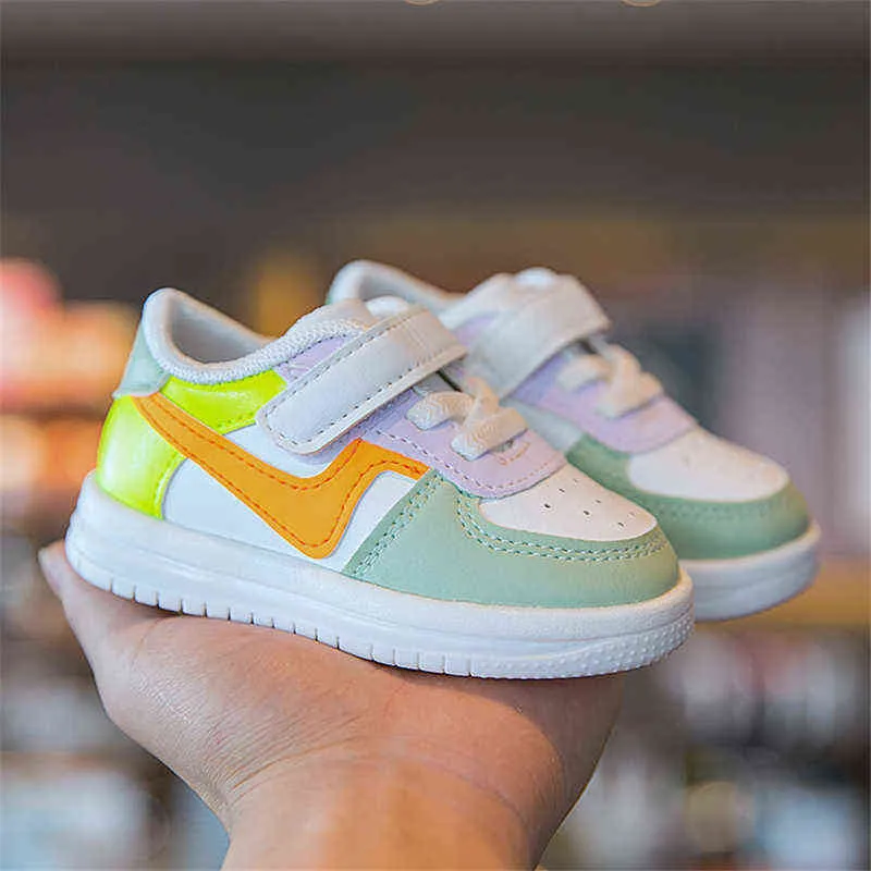 Baby patchwork schoenen peuter meisjes jongens sportschoenen mode baby kinderen casual schoenen lederen eerste wandelaar sneakers 0-3y g220517