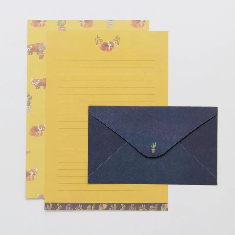 Cadeau cadeau A5 lettre papier à lettres enveloppe de papier ensemble belle fleur ligne page style littéraire papeterie279e