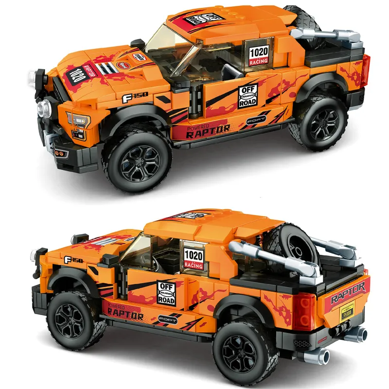 Speed ​​Ford F 150 MOC SUV Off Road Prow Back Car Build Build Build Build Rally Racers Model Model Bricks for Kid 220715