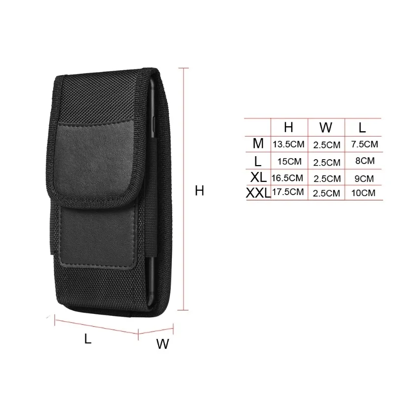 Heuptas voor mobiele telefoon Heren Dames Kleine nylon mobiele telefoonholster Opslag Taille Heuptasje Portemonnee met riemlus Heuptas 4 maten 220628