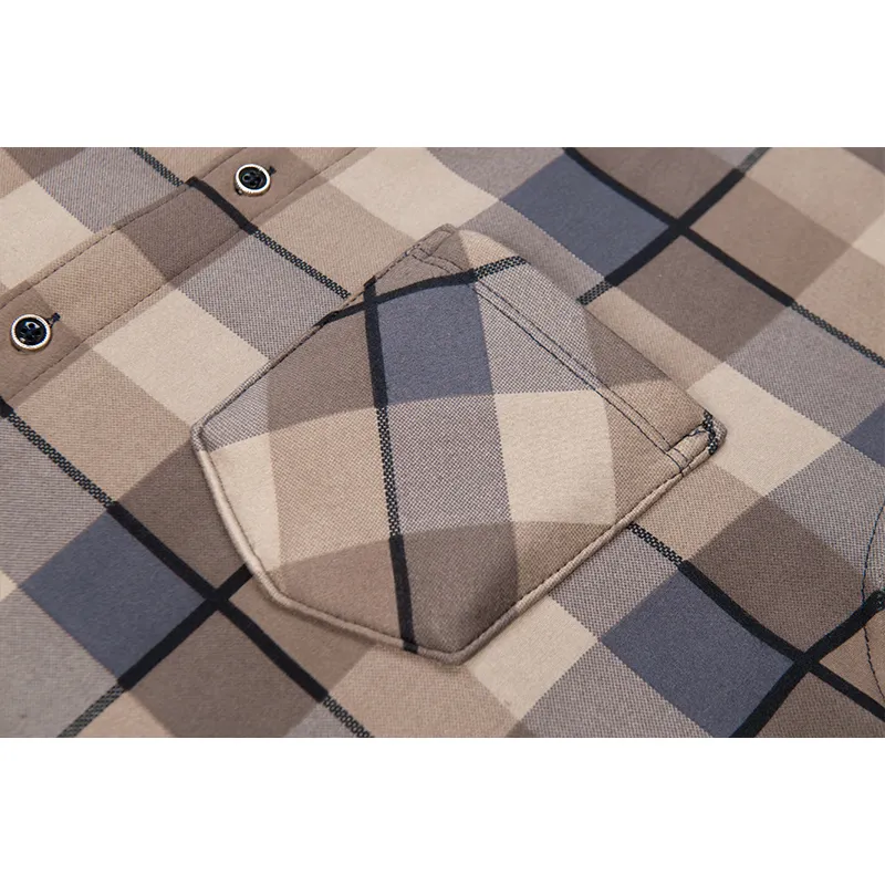 Aoliwen marca inverno homens mornos camisas de mangas compridas com flanela xadrez espessa e confortável tamanho grande 220401