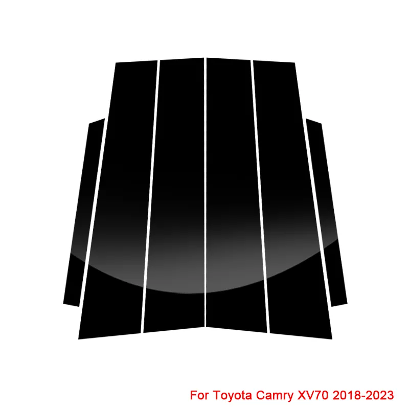 Adesivo de pilar central da janela de do carro PVC Anti-arranhão para Toyota Camry XV50 XV70 2006-Apresentação Externa Apresentada