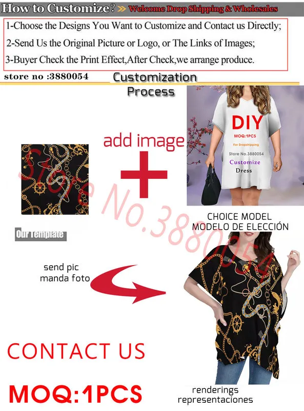 NoisyDesigns 3D gratis anpassad bild Kvinnor överdimensionerad skjorta klänning party korta ärmar flickor lady vestidos mujer dropp 220616