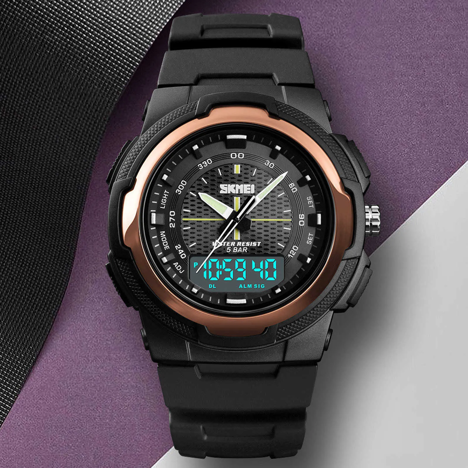 Montre de Sport LED lumineuse numérique pour hommes cadran en plastique 50M montre-bracelet étanche Montre Hombres heure Reloj garçon horloge cadeaux