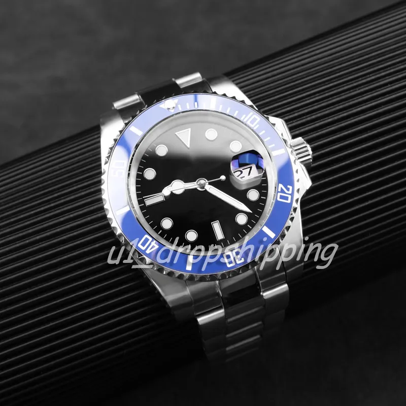 CPS mens automatic mechanical Movement ceramics watches 41mm full stainless steel Gliding clasp Swimming wristwatches sapphire lum200s