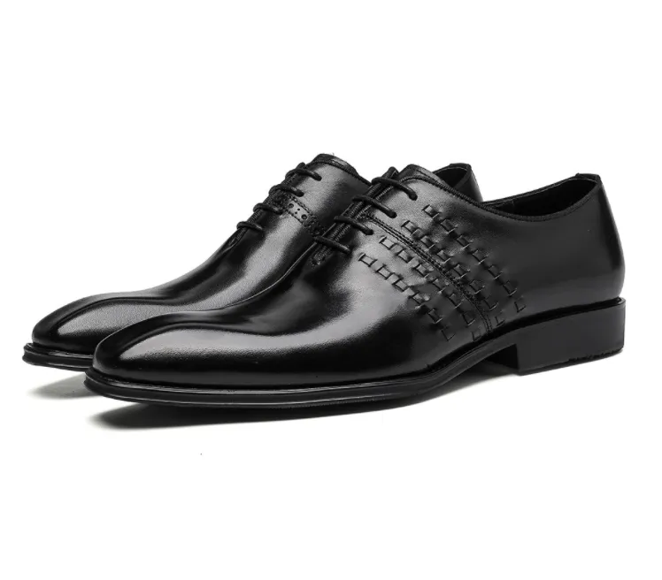 New Arrival Handmade Men Buty Wysokiej Jakości Buty Ślubne Lace Up Prawdziwej Skóry Formalne Buty Dress