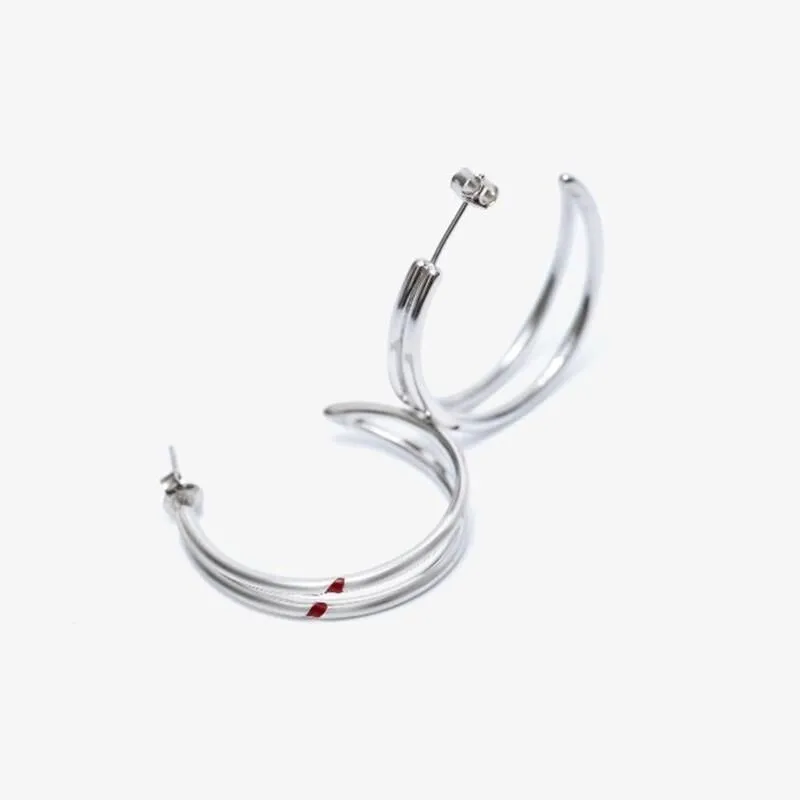 KPOP JIMIN rouge sculpture boucles d'oreilles ligne de mode Couple boucles d'oreilles lune accessoires Fans cadeaux d'anniversaire 220330