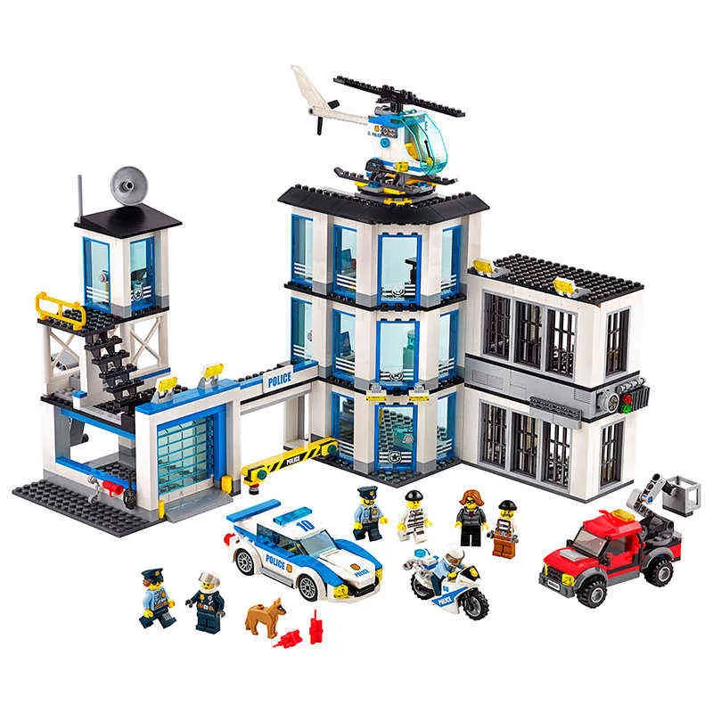 10660 City Police Chase Thief Police Station 60141 Puzzle's Construção para crianças Bloco de brinquedo Presentes AA220317