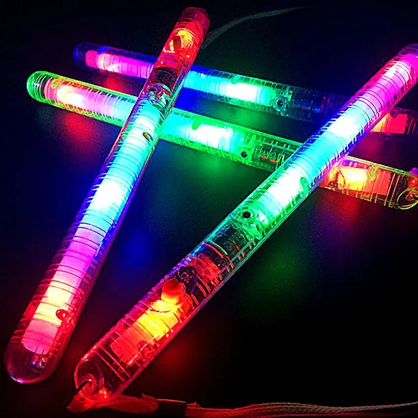 Multi Colours Decoration Szybki Flash LED z liną świąteczną przyjęciem na przyjęcie świąteczne oświetlenie różdżka Glow Sticks C0809G02339Y