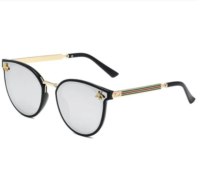 Classic Round Little Bee Okulary przeciwsłoneczne projektant marki Uv400 szklanki metalowe złote okulary przeciwsłoneczne męskie i damskie lustro su311v