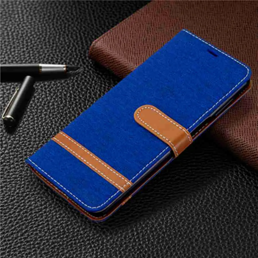 Magnetic Denim Cover Cases For Xiaomi Redmi Note 7 6 5 8 9 9s 10 Pro Flip Wallet Case Leather Card Holder 6A 7A 8A 9 Pro