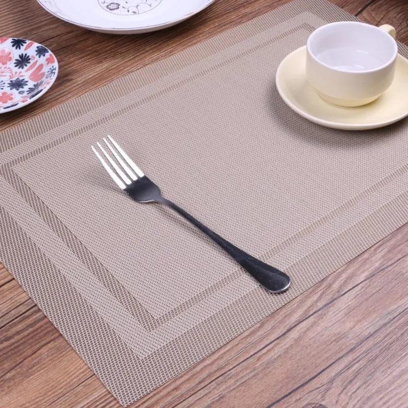 / SET MODERNO ELEGANTE PVC Placemat Mesa de comedor Mat Café Antideslizante Placemats Bowl Pad Cup Posavasos 220610