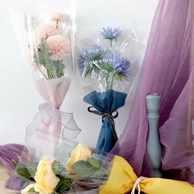 Sacs en papier d'emballage pour Bouquet de fleurs de roses, 30 pièces, sacs d'emballage cadeaux multi-sacs, fournitures de fleuriste pour fête de mariage