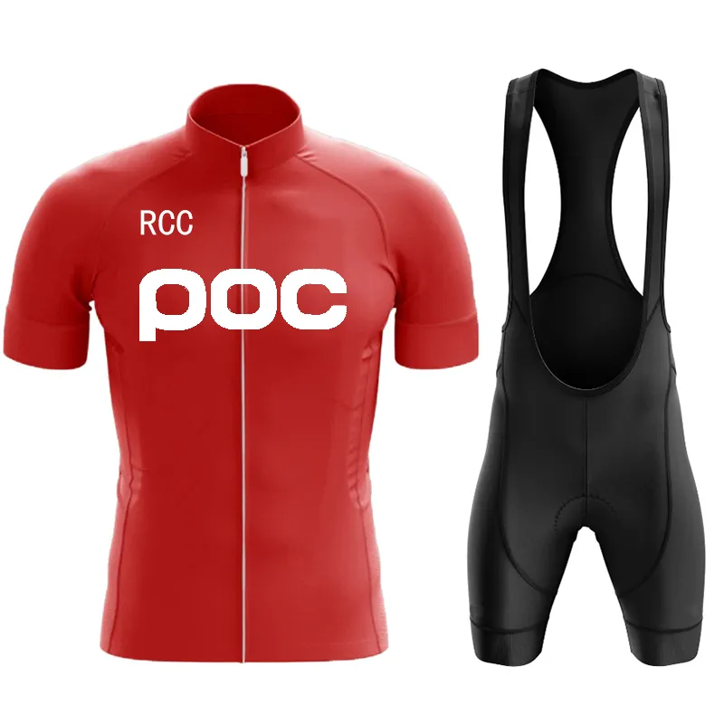 RCC POC Team Jersey Sets Bicycle Bike Breathable shorts Clothing Cycling Suit 20D GEL 220627278z