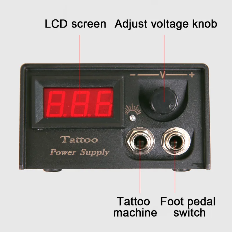 Dövme döner mürekkep kalemi seti Aurora P1 LCD Güç Kaynağı Kartuşları İğneler Kiti Profesyonel Makine Vücut Sanatı ve Malzemeleri 220617