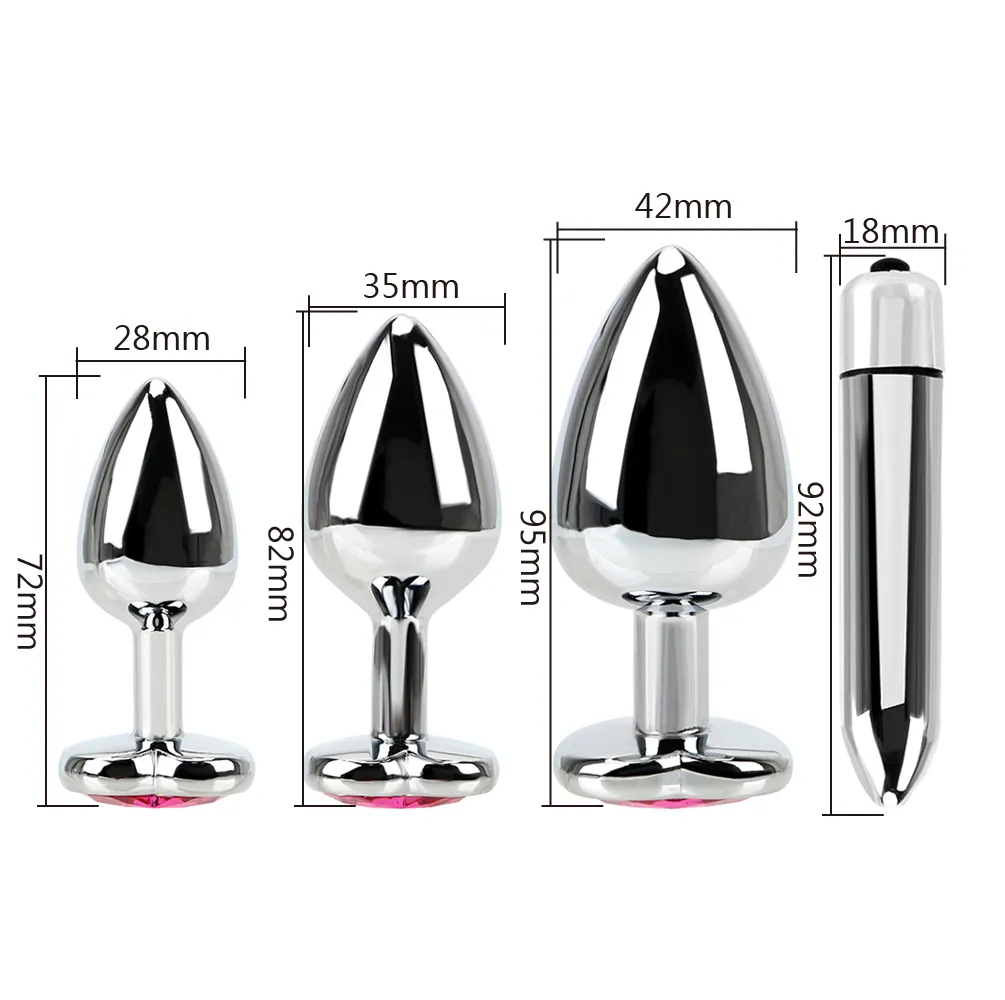 Plug Anal en acier inoxydable pour femme, vibrateur à balles, masseur de Prostate, jouets sexy pour hommes