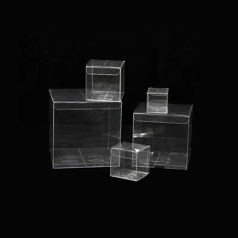 Square Clear Plastic Boxes For Gifts Packing PVC Transparent Candy Box Wedding Gift Party Favors Display Boxes CX220423