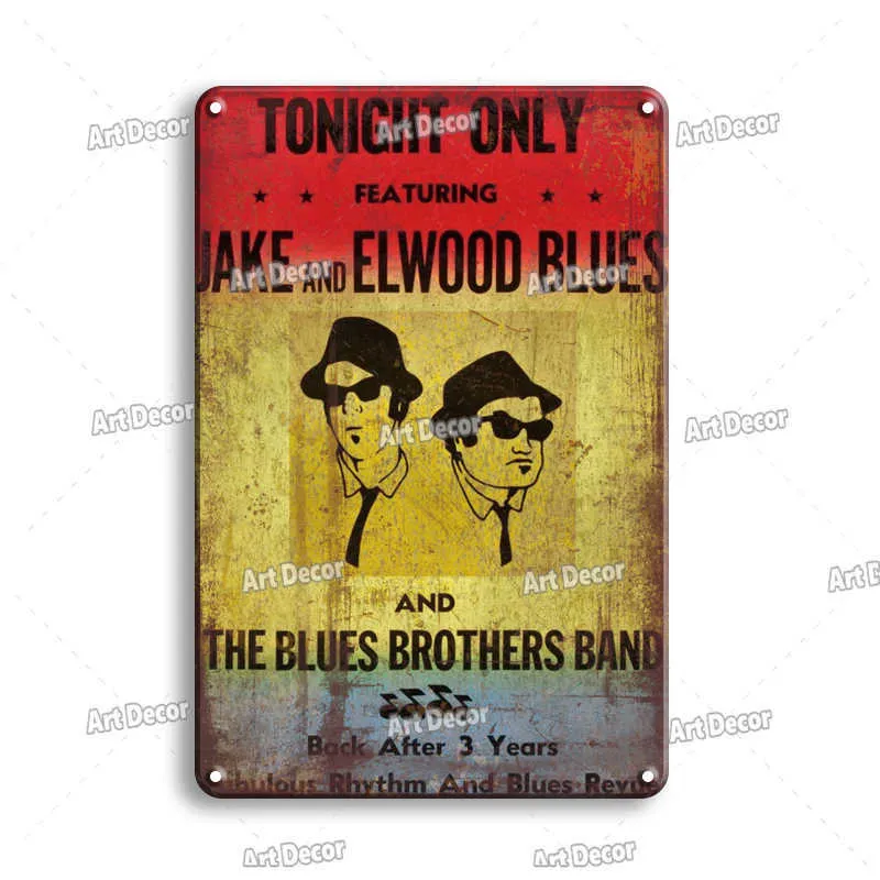 Retro Nostalgic Rock Band Metal Poster Tin Sign Vintage Music Bar Metal Plate Signs Decoration Chic Man Cave Home Decor Plaques6657619