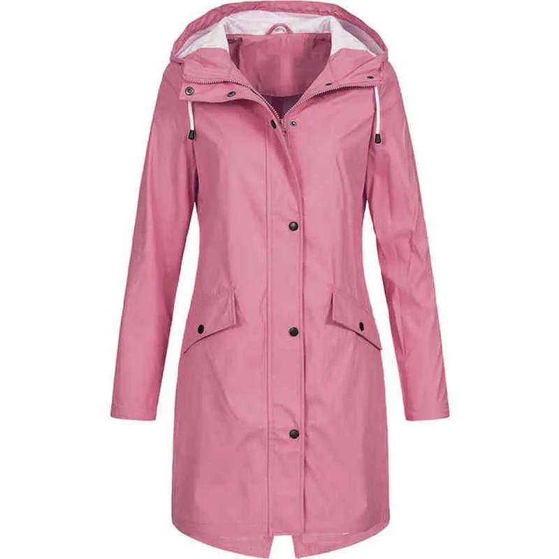 Jaycosin 2019 Jaqueta de inverno Mulheres de tamanho feminino capa de chuva sólida fêmea com capuz ao ar livre moda longa jaqueta de vento 824 L220725
