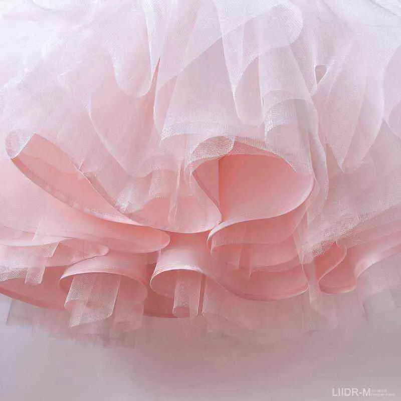 Robe de fille de fleur pour les mariages Robe de princesse Fille Big Bow Robe de bal Anniversaire Piano Performance Robe Fille Vêtements DJ005 Y220510