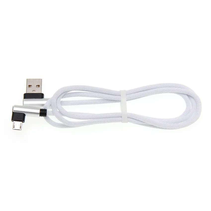 90 stopni Nylonowe mikro USB Kable 1m 2M 3M 25CM Szybki ładunek C dla Xiaomi Redmi OnePlus Samsung USB-C drut