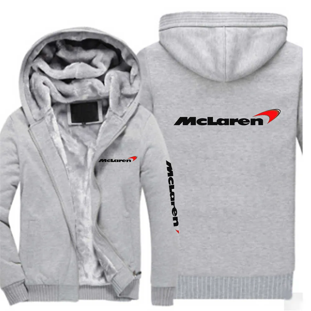 2022 Neue F1 Formel 1 Herbst und Winter Hoodie Mclaren Herren Druck Benutzerdefinierte Mann Sweatshirts Streetwear Verdicken Reißverschluss Pullover Männliche Jacken Mg9u