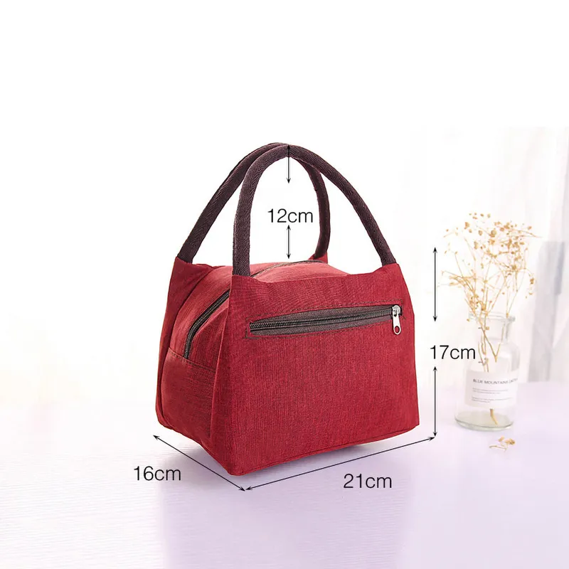 Portable Bag Thermal Insulated Lunch Box Tote Cooler Handbag Pouch Dinner Container School Food Storage Can Customized 220706