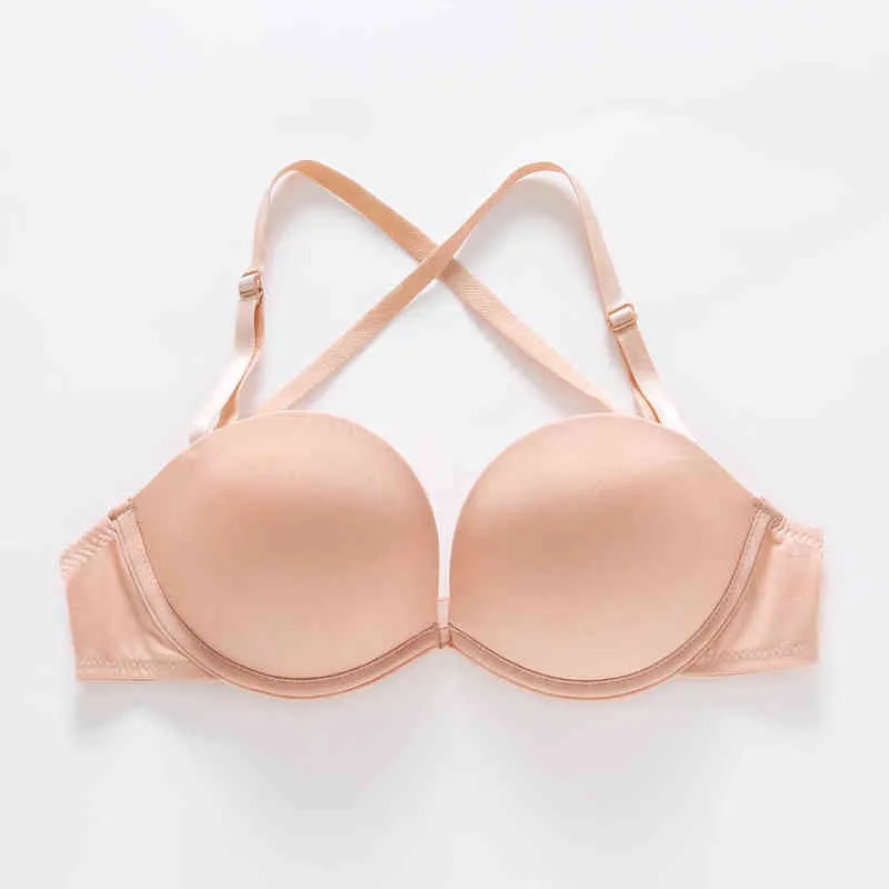 Meninas Bras baratas para mulheres sutiã de tamanho grande sutiã sem costura lingerie beleza de volta, além de roupas íntimas AB xícara de copo 70-85 Bras L220726