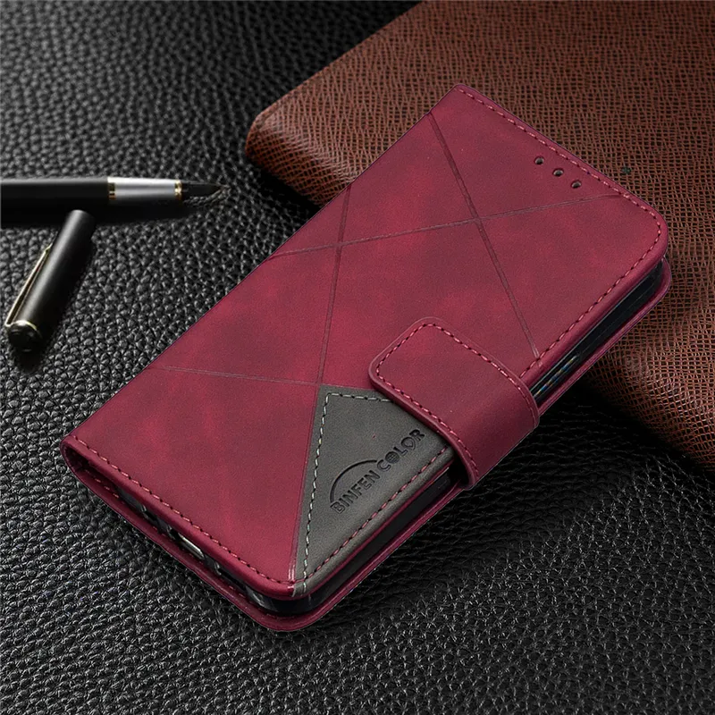 Leather Wallte Cases For Huawei P Smart 2021/2020/2019 P40 Lite E Honor 8A 8S 9A 9S 9X Lite 10 Lite Diamond Stitching Case Cover