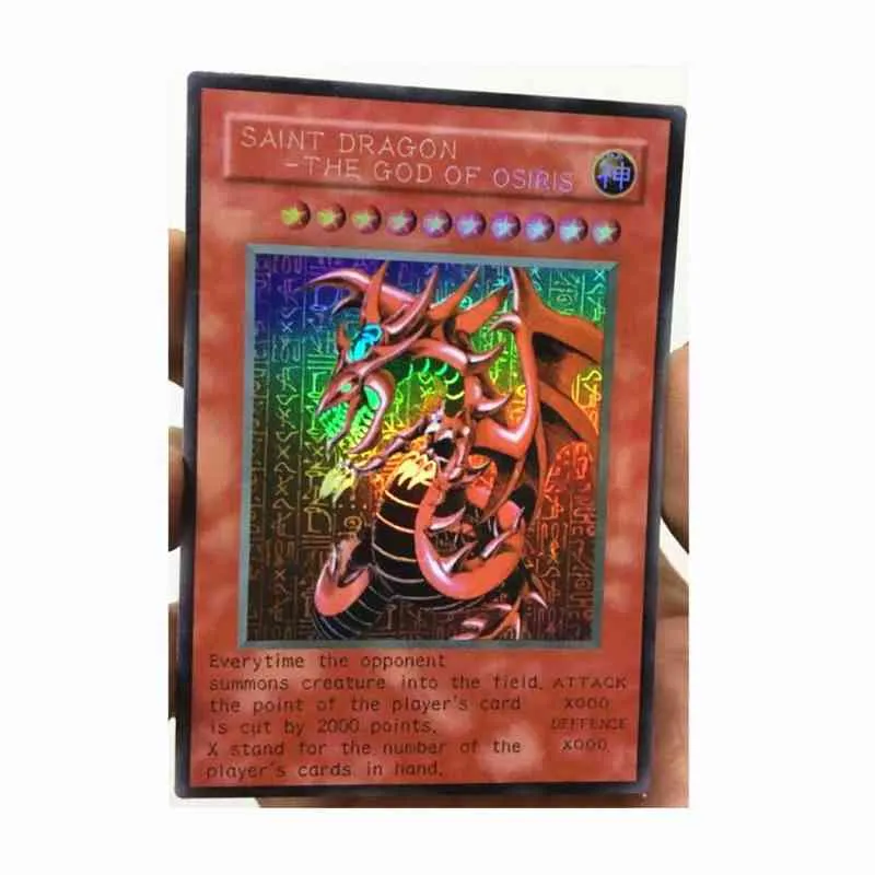 Yu Gi Oh DIY Ägyptischer Gott Slifer Der Himmelsdrache Spielzeug Hobbies Hobby Sammlerstücke Spielsammlung Anime Karten G220311