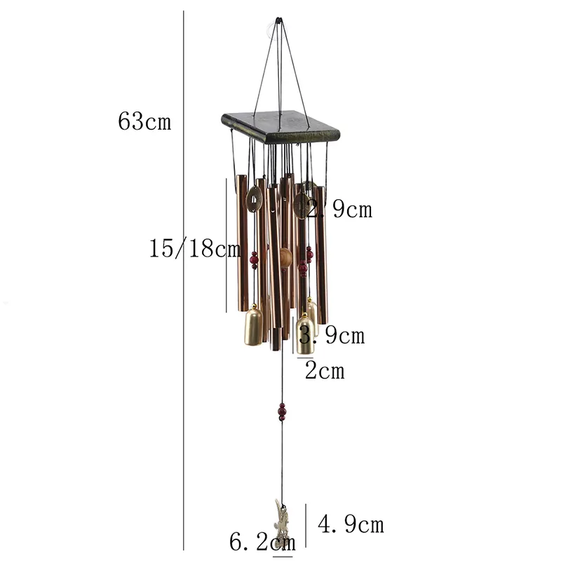 Copper Money Wind Chime Pinging By Outdoor Yard Garden Home Decoration Metal Pipe Wind Chime Wind Wind Chimes Bells Tubos 220719