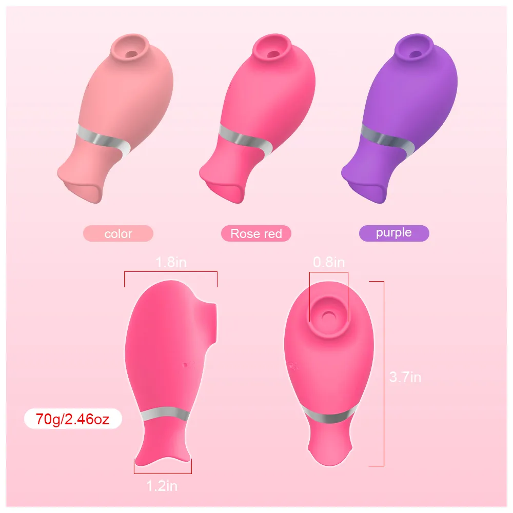 Vibratori leccare e succhiare la lingua a 7 velocità Vibratore stimolatore del clitoride silenzioso e potente da 50 dB giocattoli sexy da donna