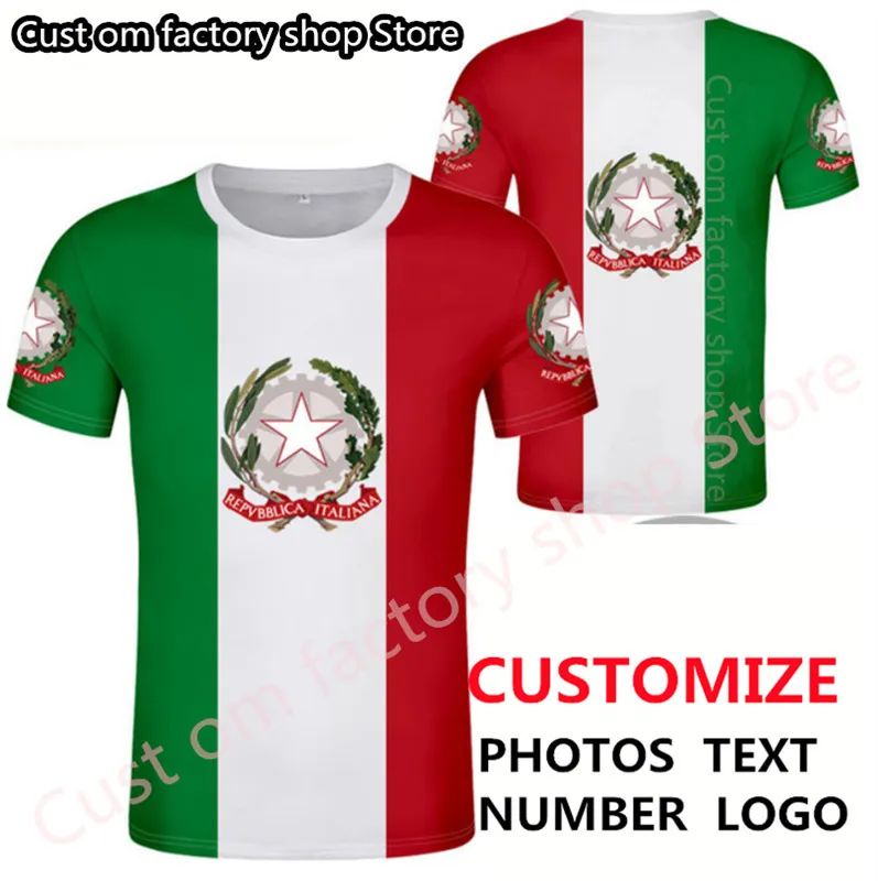 ITALIA t shirt fai da te su misura nome numero ita t shirt nazione bandiera it paese italiano italia college stampa vestiti 220620