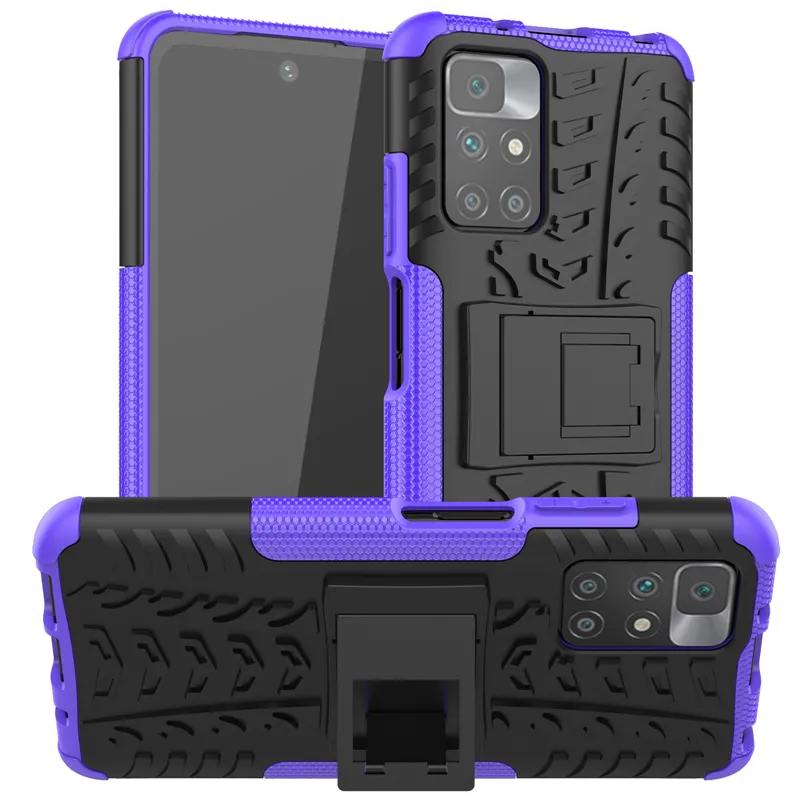 Shockside Armor Resistant Fodral för Xiaomi RedMi 10 9T 9 9A 9C Not 10 Pro Poco X3 GT F3 M3 PRO K40 Gaming Support Back Cover