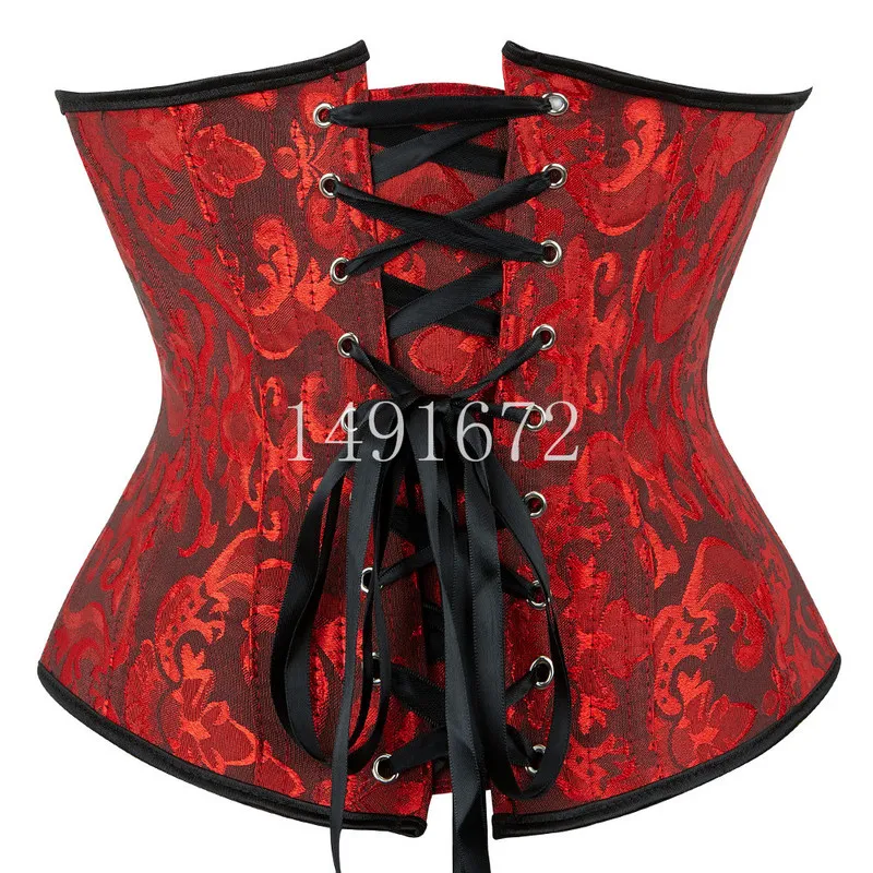 Corset Underbust Top Body Shaper för Wome midja Cincher Sexig gotisk plus -storlek Corpete Corselet Fashion Black White Red Blue Rose 220812