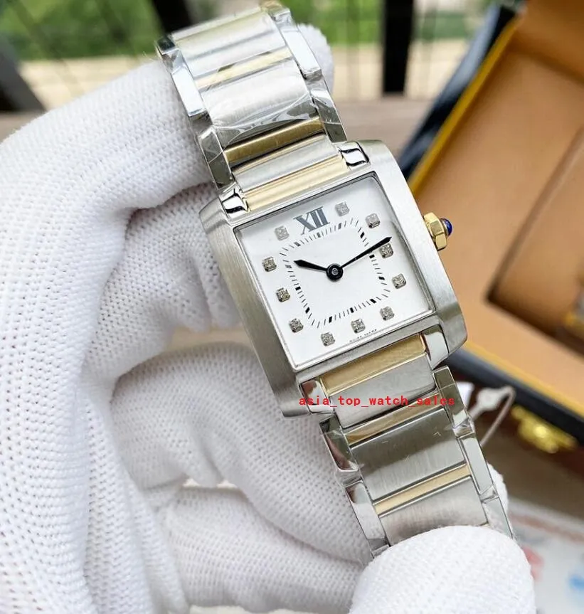 Topselling clássico 3 estilos 18K ouro mulher relógios de pulso vidro safira 20mm x 25mm 25mm x 30mm borda VK movimento de quartzo de alta qualidade 291Q