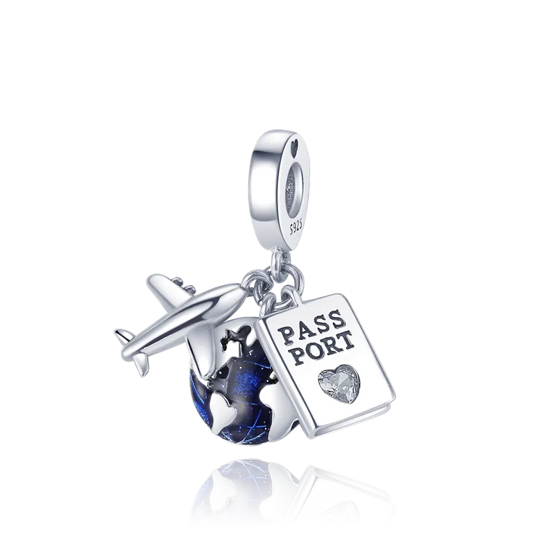 925 Серебряные серебряные чары синие серии серии астронавта очарование браслета колье безделушки кулонная кулонная штука. Оригинальные бусины подходят для браслетных ювелирных изделий Pandora