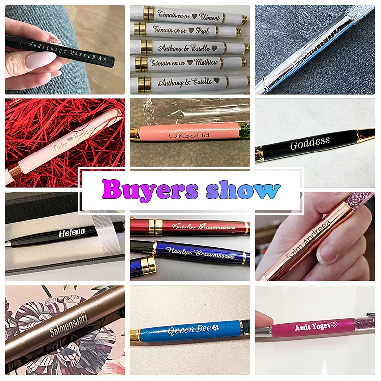 0,5 mm metalen balpen aangepaste advertentiebal pen voor school Student Stationery Office Supplies Lettering gegraveerde naam 220712