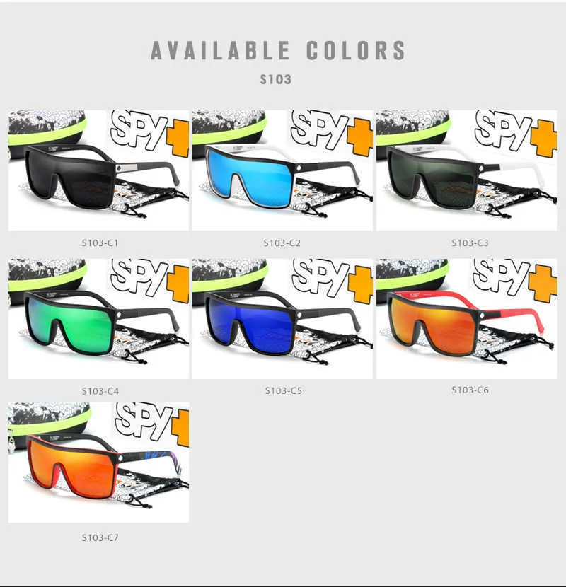 Designer Boutique Spy Polarised Solglasögon Ken Block Flynn Helm 43 Men039s och Women039s Driving Fishing Riding Glasses6249824