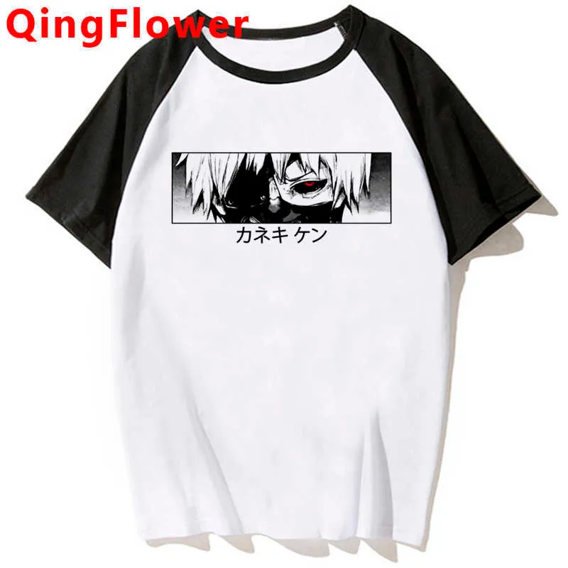 Japońskie anime Kaneki Ken Y2K Tokyo Ghoul T Shirt Men Kawaii Manga Tees Fashion Tshirt Summer 90s T-shirt Male9zur