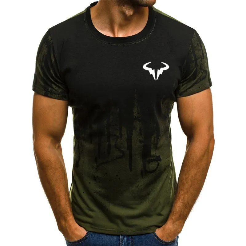 Camiseta con estampado 3D para hombre, camiseta informal de verano con cuello redondo y manga corta a la moda para hombre 220623
