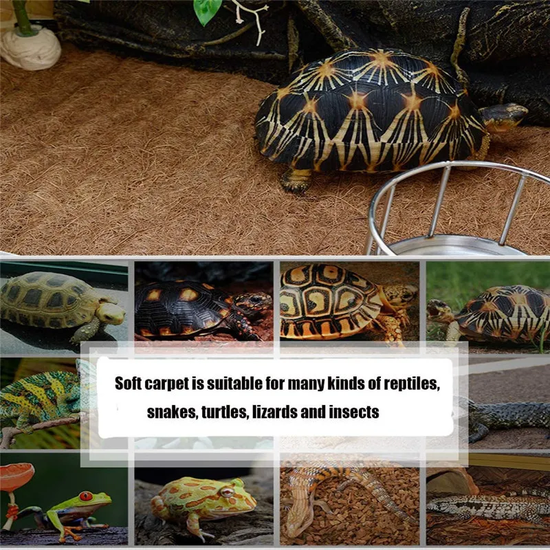 Reptilienteppich natürlicher Kokosfaser -Schildkröte für Haustier Terrarium Liner Reptilien Vorräte für Echsenschlangen Chameleon Bettwäsche 220628