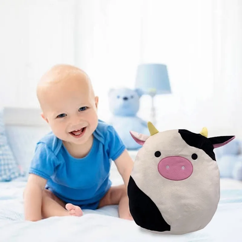 20cm mignon dessin animé en peluche oreiller pour enfants fille garçons Kawaii couleur coton peluche vache coussin jouets cadeaux 220628