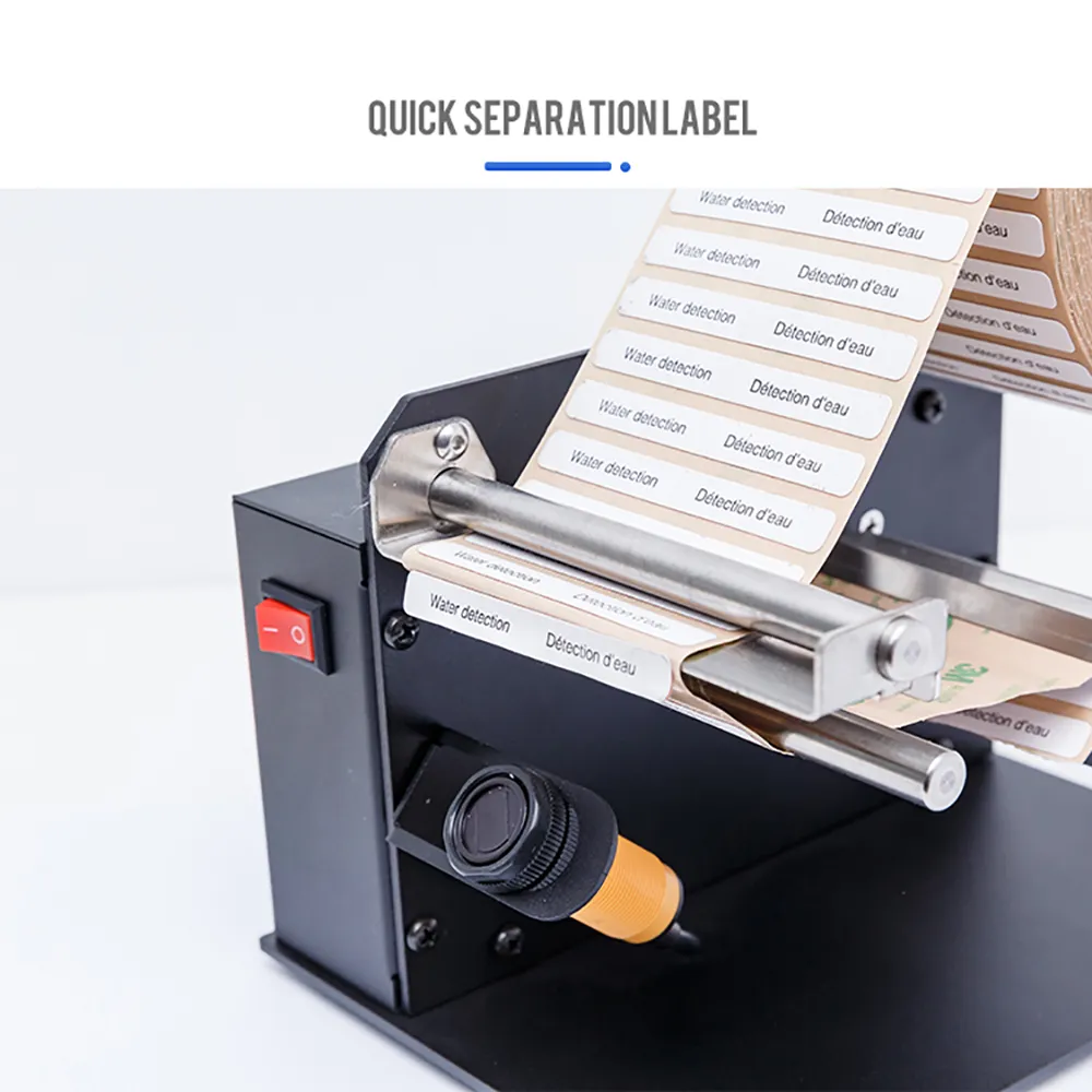 Elektrische Automatische Etiket Stripper Dispenser Sticker Strippen Makinesi Commerciële Etiket Papier Ayırıcı Met Fotocel