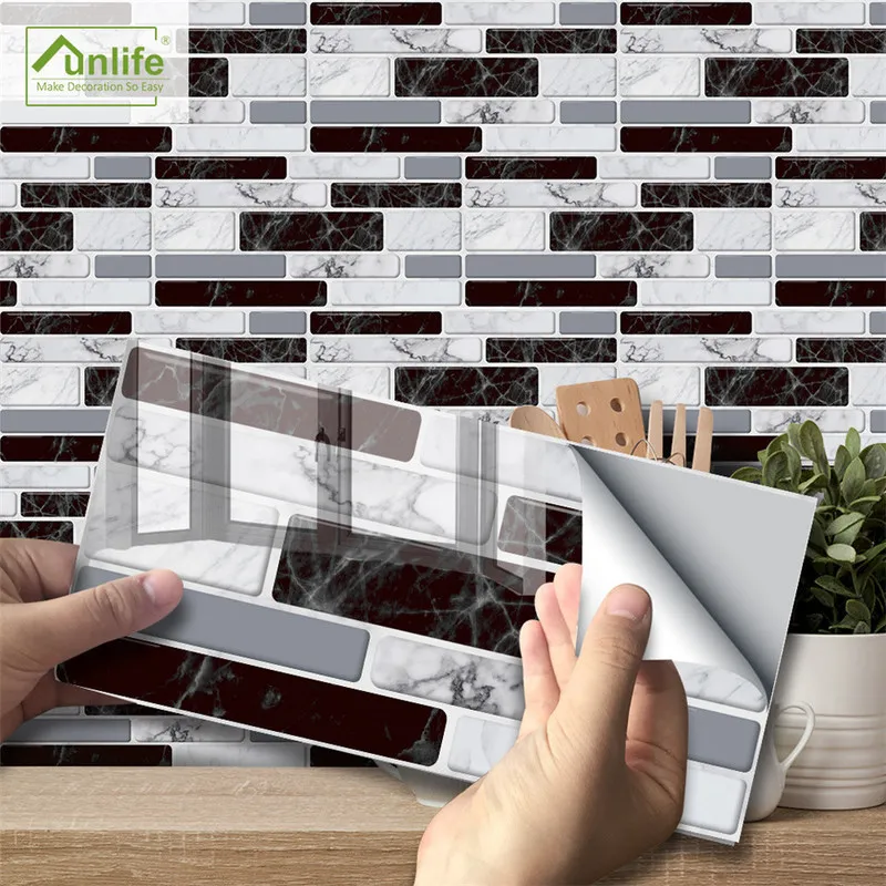 9 27 Mosaic Brick Tile adesivos para banheiro Papel de parede de cozinha de cozinha adesiva auto -adesiva DIY adesivo de parede decalque 228970154