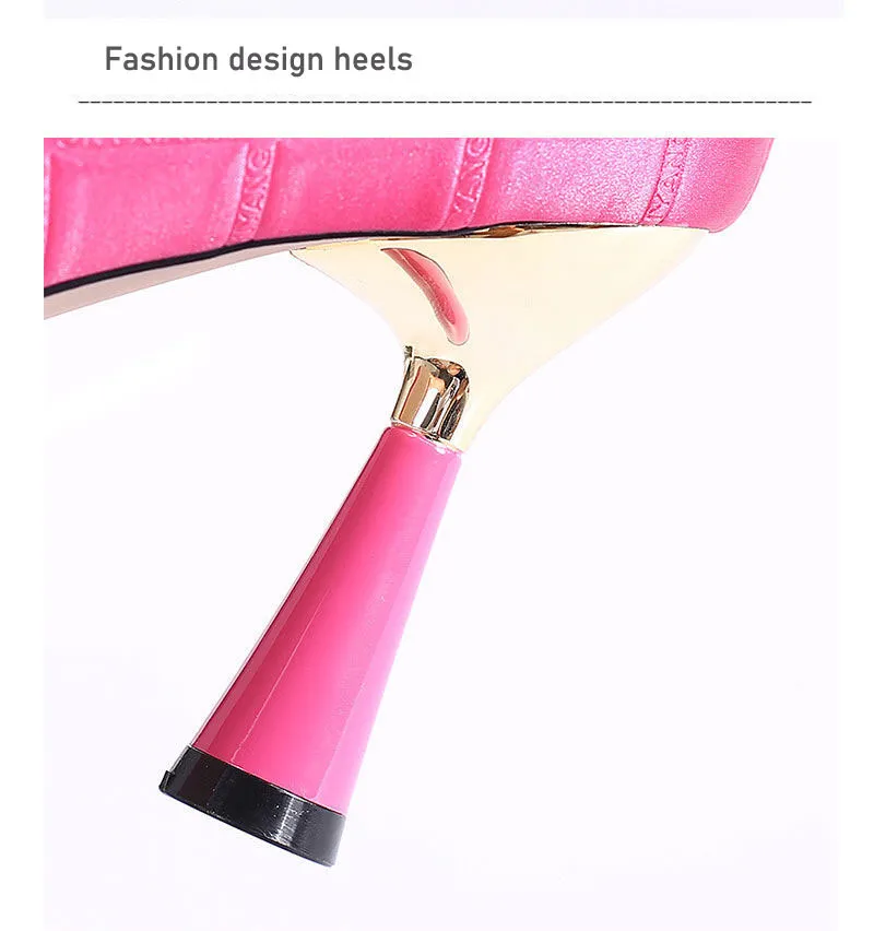 Donna pompa rosa designer di lusso in metallo puntato a spillo a bocca bassa con tacchi alti singoli tacchi da donna scarpe da festa verde 220810